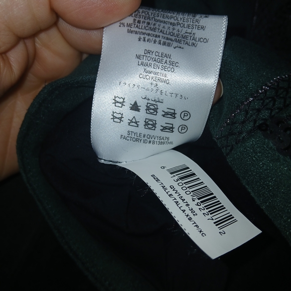 BCBGMaxAzria Green Embroidered Crop Top - Picture 7 of 8